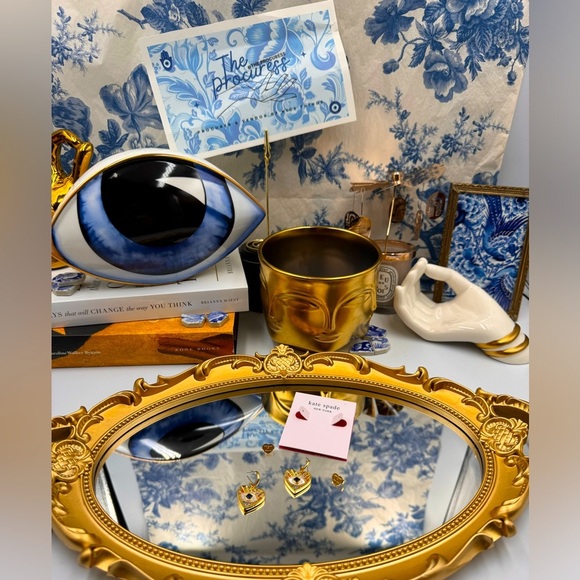 🆕 KATE SPADE 🧿 NWT Evil Eye Huggie Drop  Earrings - Picture 3 of 16